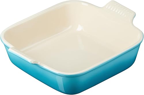 Miniatura 4 de Le Creuset Gres Heritage Plato cuadrado, 3 cuartos de galón (9"), Oyster