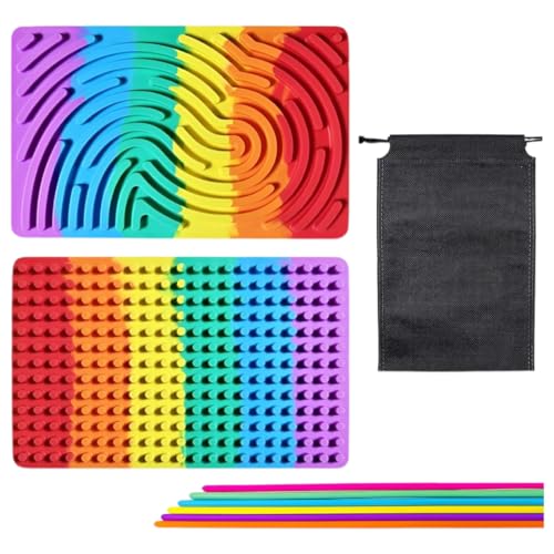 Sensory Activity Board, 1 set, Giochi Sensoriali Autismo, Sensory Activity Board Double Face, Sensory Silicone Fidget Toy, Giocattolo Sensoriale Board, per ADHD, Ansia Relief Stress, Autismo