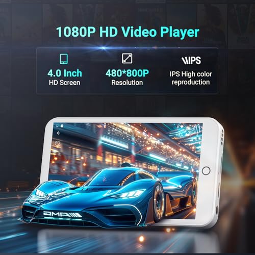 Image of 96GB MP3 Player with Bluetooth and WiFi, Android 13 MP3 MP4 Players with 4 inch Touchscreen and Speaker, 3GB RAM & 32GB ROM, Spotify Music Player with Audible, FM Radio, Amazon Music, Play Store