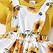 JOIMOCY Baby Girl Clothes 12-18 Months Toddler Baby Girls Summer Outfits Romper with Ruffle Skirt Sets Headband 3PCS, Sunflower Girls' Skirt Sets 12-18M