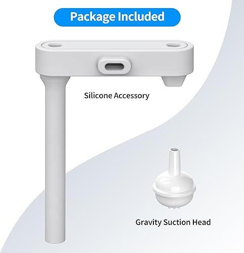 Miniatura 4 de uahpet Fuente de agua para gatos de acero inoxidable Pro (con versión de ventana de nivel de agua) Entrada y salida de agua, accesorios de silicona