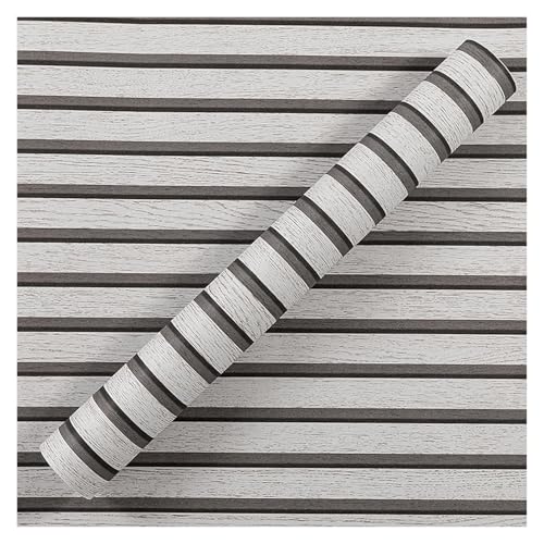 Papel De Revestimiento for Paredes,Rollo De Papel De Pared,Papel Pintado Con Efecto Madera Vertical Papel Pintado De Listones De Madera Gris Efecto 3D Papel Pintado De Panel De Pared De Grano De Mader