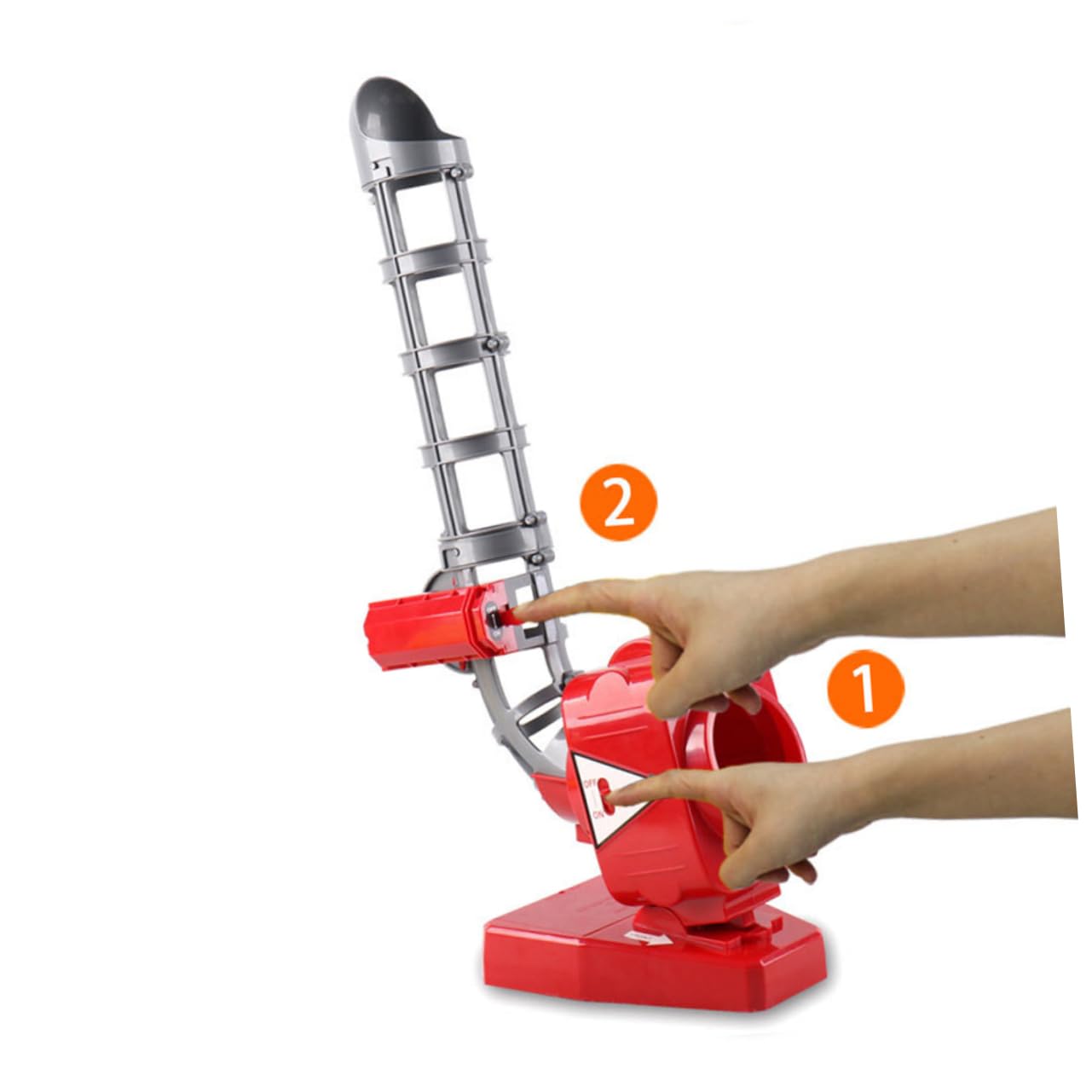 Machine Lanceur de Baseball Automatique en Plastique Rouge pour Garçon et Filles