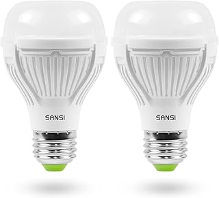 SANSI 100W Equivalent A19 LED Light Bulbs, 22-Year Lifetime 2 Pack 1600 Lumen LED Bulb 3000K Soft White with Ceramic Technology, Non-Dimmable, Efficient, Safe, 13W Energy Saving for Bedroom Lighting