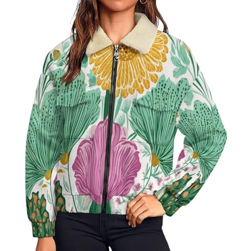 Veste polaire femme imprimés doux pour un hiver chaleureux style décontracté chic
