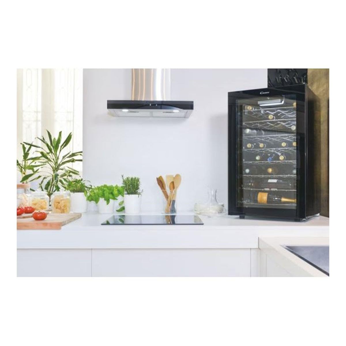 CANDY DiVino, CWC 150 EM/NF, Cantina Vino, 41 bottiglie, 39 dB, APP hOn, Tecnologia Vivino, Monozona, Nero, AxLxP 84,5x49x55 cm [Classe di efficienza energetica G]