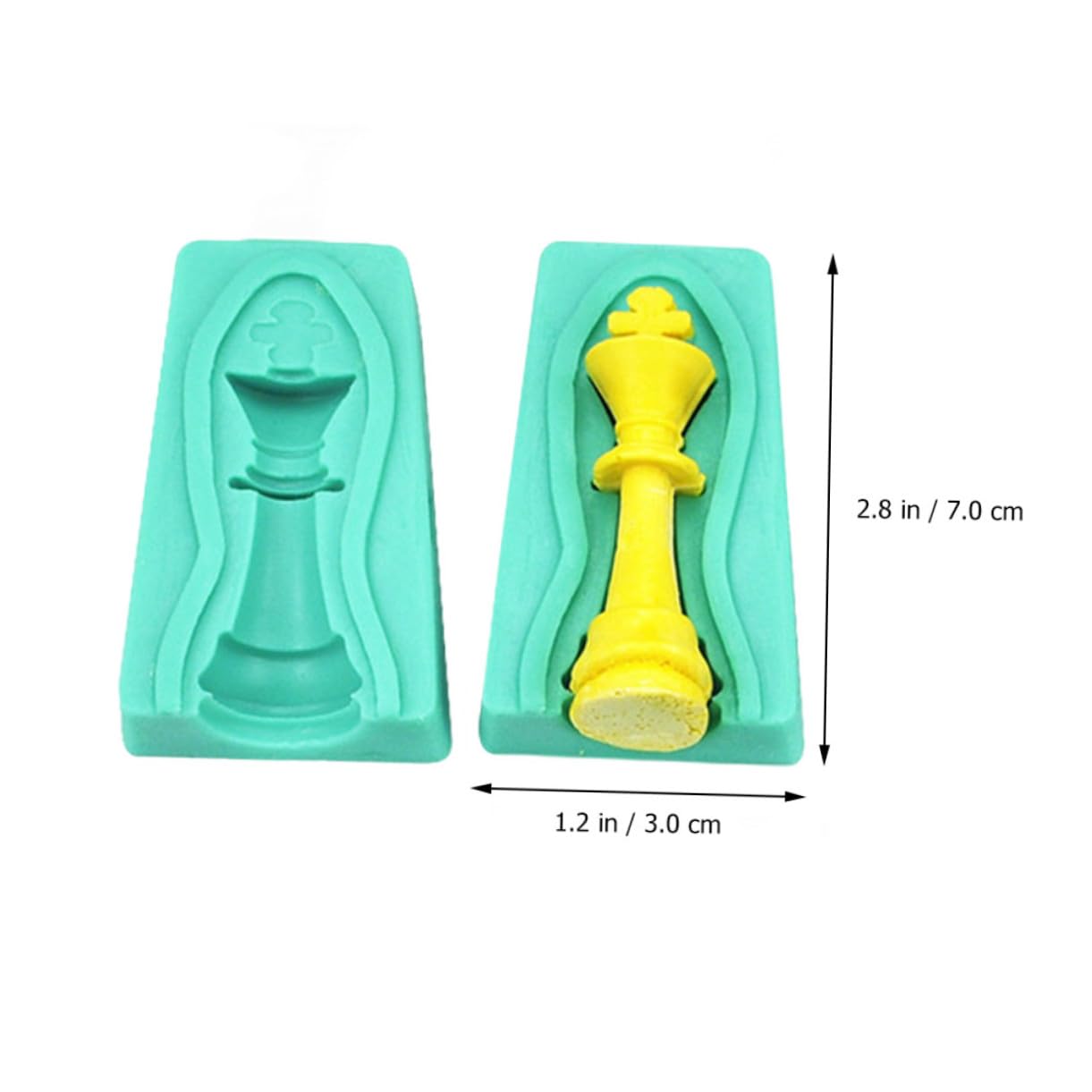 Stampo per Scacchi in Silicone Verde 12 Pezzi per Dolci
