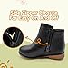 CIXVXCI Girls Ankle Boots Fashion Boots for Girls with Zipper Short Suede Booties for Toddler/Little Kids Black US 11