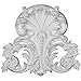 Ekena Millwork ONL12X10X01SH Shell Center Urethane Onlays, 12"W x 10 1/2"H x 1"P, Primed