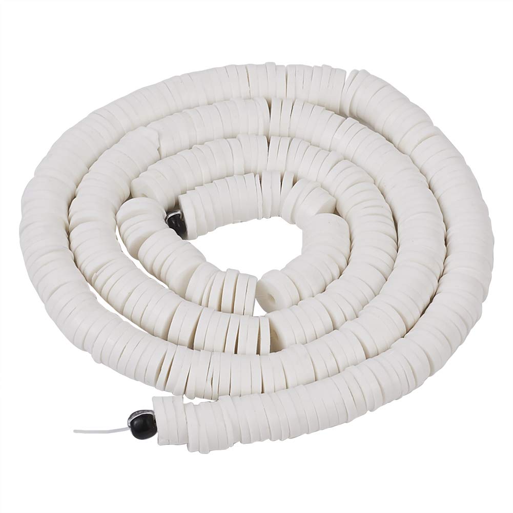 Beadthoven - Disco di argilla polimerica a 10 fili, rotondo e piatto, perline Heishi, stile africano del Ghana per la creazione di gioielli con bracciale bohémien estivo, 6 mm