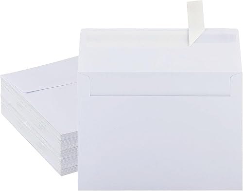 Paquete de 50 sobres blancos de 5 x 7 pulgadas, A7, sobres para tarjetas, invitaciones y postales