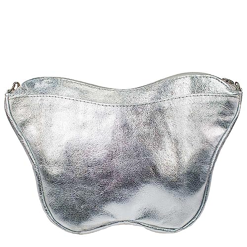 Mary Frances Flitter & Gleam Beaded Crossbody Butterfly Handbag, Silver4