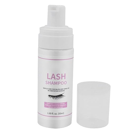 1.69oz Eyelash Cleanser + Washing Brush, Eye and Eyelash Cleansing Mousse, Safe and Gentle Formula Eyelash Shampoo