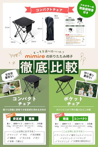 mimire 折りたたみ椅子 の商品画像 7