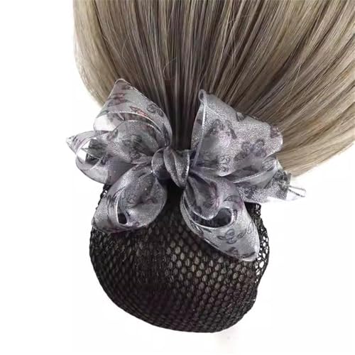 Redecilla para moño con lazo pinza de pelo mujer adulta trabajadora