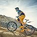 Omelaza 26 ich Folding Mountain Bike, 21 Speed High Carbon Steel Mountain Bike for Adults with 30 Inches Durable Tires, Front Suspension Folding Bicycle for Women and Man