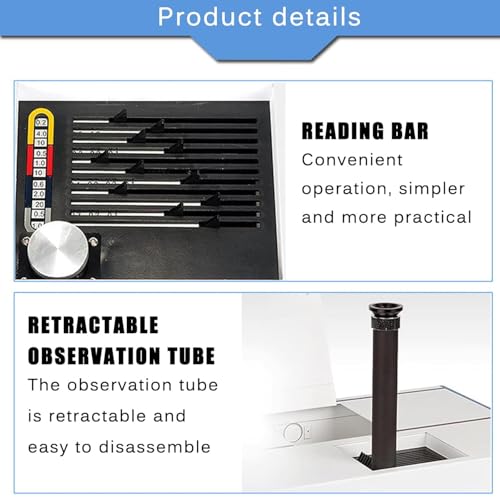 Colorímetro automático – Instrumento de medición de color con aumento de 1,9 x y cubeta de 10 mm para probar cerveza, pintura, tinte, textil y aceites comestibles