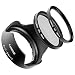 Produktbild LUMOS Zubehör Set mit Bajonett Gegenlichtblende ALC-SH112 & 49mm Polfilter & MC UV Filter/kompatibel zu Sony E Objektiven E 18-55mm f/3.5-5.6 OSS SEL-1855 SEL16F28 E 35mm f/1,8 OSS SEL35F18