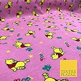  Winnie The Pooh Winceyette 1249 - Tela de algodón cepillado suave para niños (1 m)
