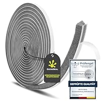 GeckoSeal 6m Bürstendichtung Selbstklebend, 9mm(B) x 9mm(D), Bürstendichtung für Fenster, Schiebetür, Bürstendichtung Rolladen für Kleiderschränk, Türbürstendichtung für Insektenschutz - Grau