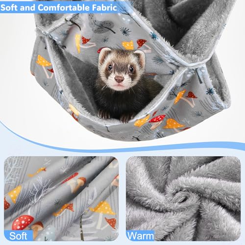 image for Glittme 3-Layer Ferret Hammock Soft Guinea Pig Hammock Washable Rat Ha