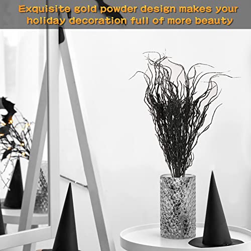 Yunsailing Valentine's Day Lifelike Curly Willow Branches, Valentine's Day Party Decorative Dried Artificial Twigs,18 Inch Fake Sticks Vintage Vines/Stems Diy Plants For Home Farmhouse Decor (Black) #TOP5