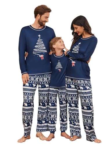 Ekouaer Family Christmas Pajamas Matching Sets Soft Pjs Sleepwear - image 1