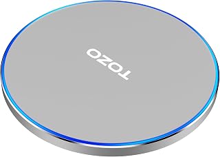 TOZO W1 Wireless Charger 10W Thin Aviation Aluminum Computer Numerical Control Technology Fast Charging Pad Gray (NO AC Ad... Price In India