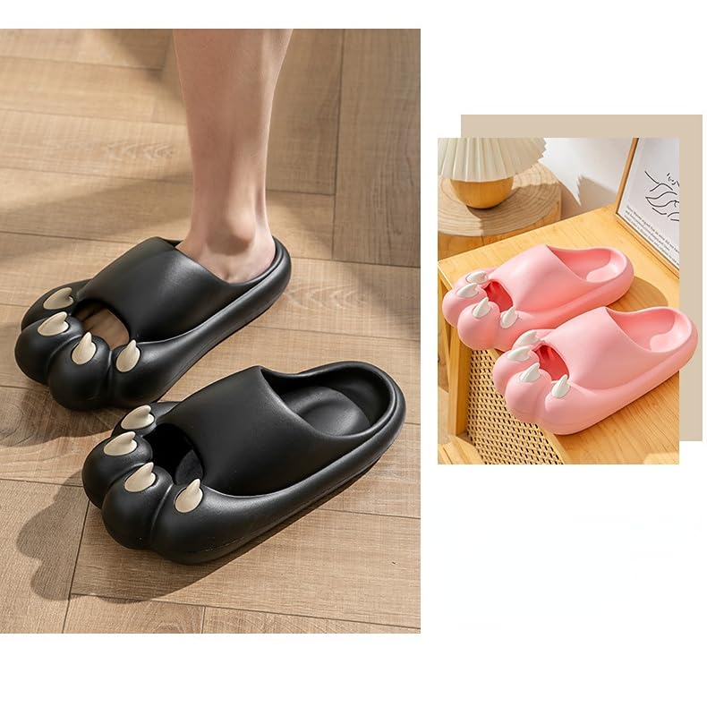 Cat paw slippers for women Summer Open Toe animal Slippers Shower Sandal Bathroom Comfy House Slide Anti-slip Rabbit Slippers for Indoor and Outdoor2