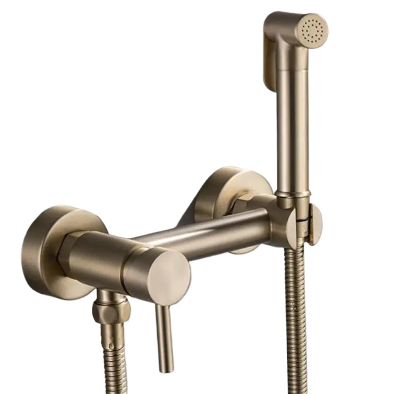 ZYCHSJXA Golden Handheld Toilet Bidet Sprayer Brass Hygienic Shower Faucet Hot Cold Water Mixer