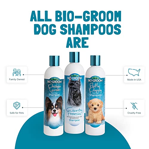 Image of Bio-Groom Country Freesia Dog Shampoo - Natural Scent Pet Shampoo, Aloe Vera, Chamomile, Cat & Dog Bathing Supplies, Puppy Wash, Cruelty-Free, Made in USA, Quick Rinse Cat Shampoo - 12 fl oz 1-Pack | Pet Shampoo, Aloe Vera, Chamomile, Cat & Dog Bathing Supplies, Puppy Wash, Cruelty-Free, Made in USA, Quick Rinse