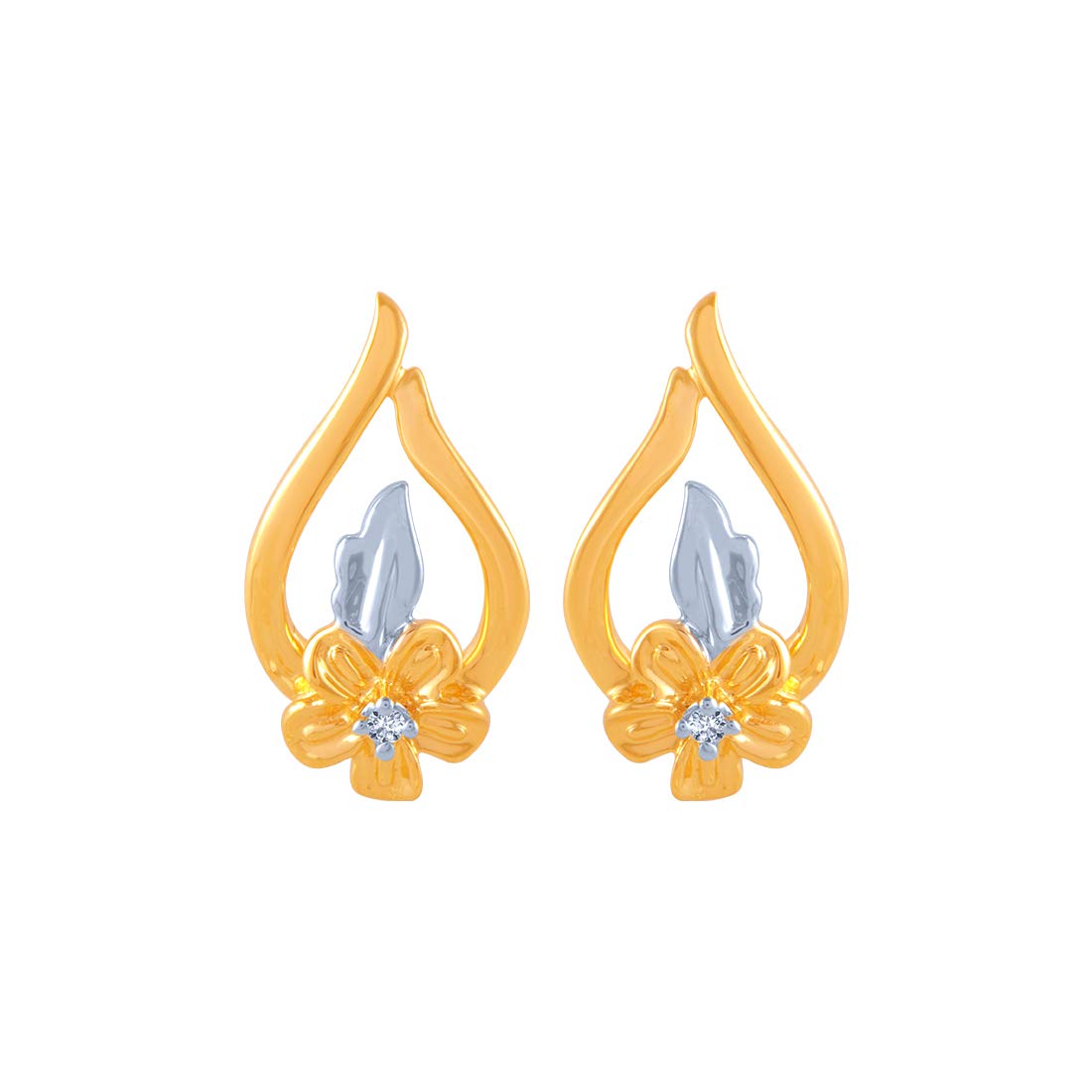 Gold and Diamond Stud Earrings for Women-image-41
