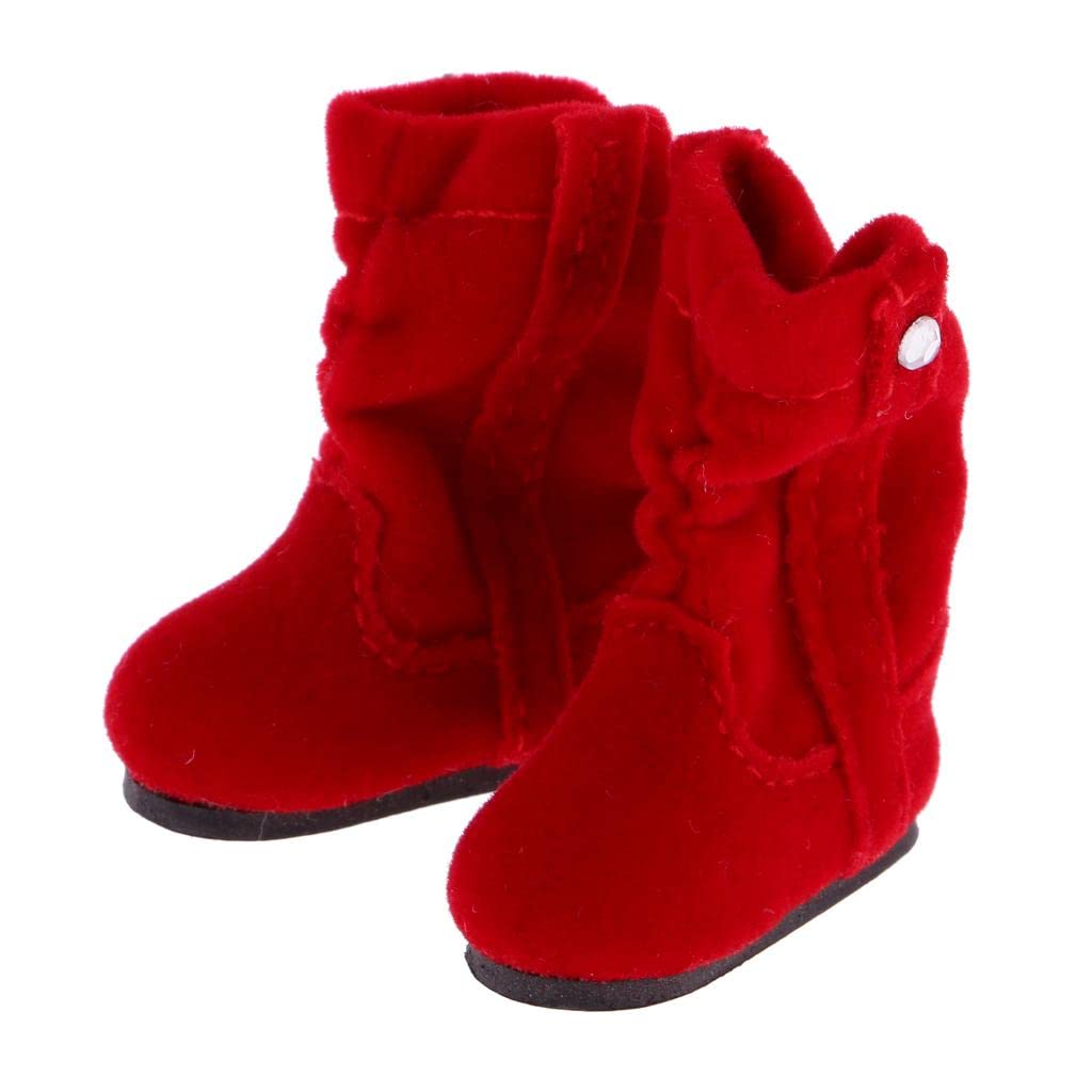 STYLEHEAVEN Pair of Cute PU Leather Boots Shoes Fit for 12'' Blythe Doll Dress Up Red |Dolls & Bears | Dolls | By Brand Company Character | Blythe-image-22