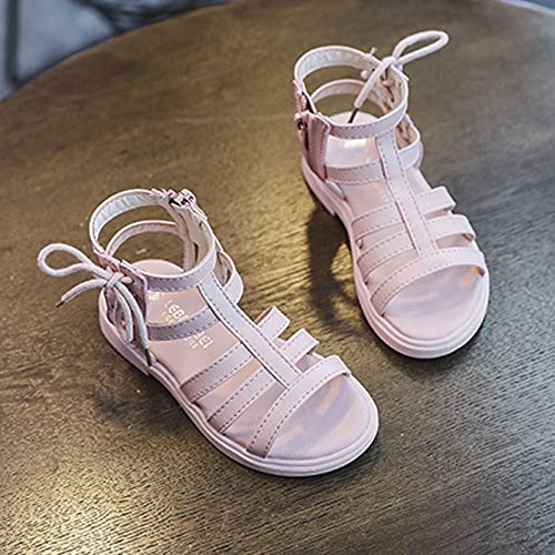 Kids Sandals Girls Shoes Girls Non-Slip Solid Sandals Baby Toddler Sandals Kids Rubber Girl's Shoes (Pink, 3.5 Big Kids)4
