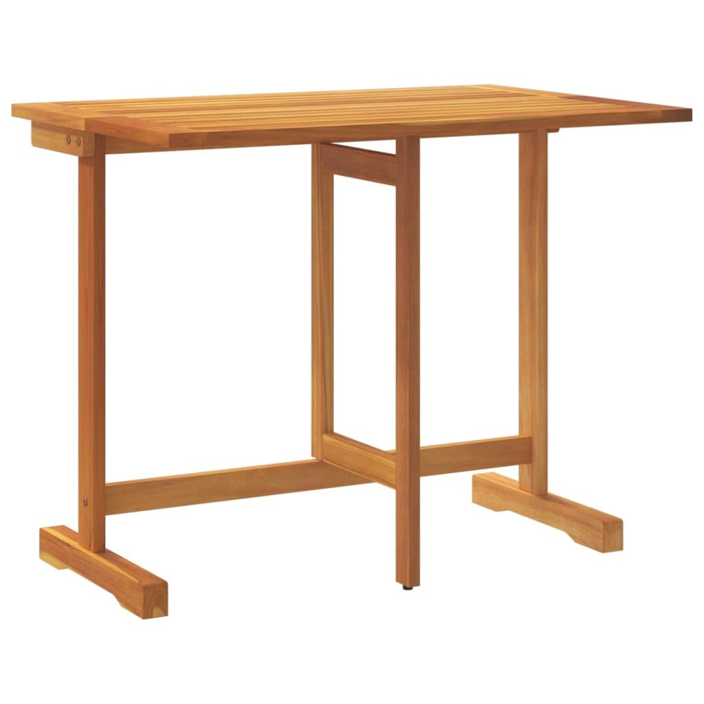 Fengshui Tavolo da giardino pieghevole in acacia con 2 sedie, 3 pezzi | Legno massello di acacia, tavolo da bistrot con lato dritto, sedia con schienale, superficie trattata a olio