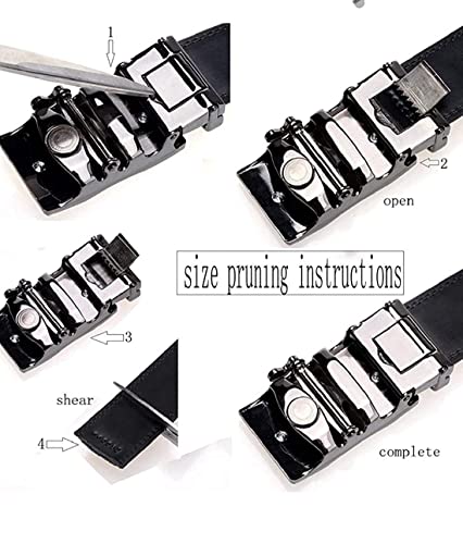 Image of Zacharias Men's Faux Leather Belt Automatic R Buckle ASG-18 (Black;Free Size)