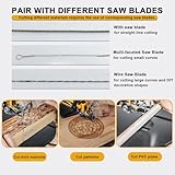 pedenencelia 16-Inch Variable Speed Scroll Saw/Electric Fret Saw, With 10 Saw Blade & Multi-Directional Led Light - Carve Wood & Create Detailed Diy Art With Precision Ease PremiumModel - Image 5