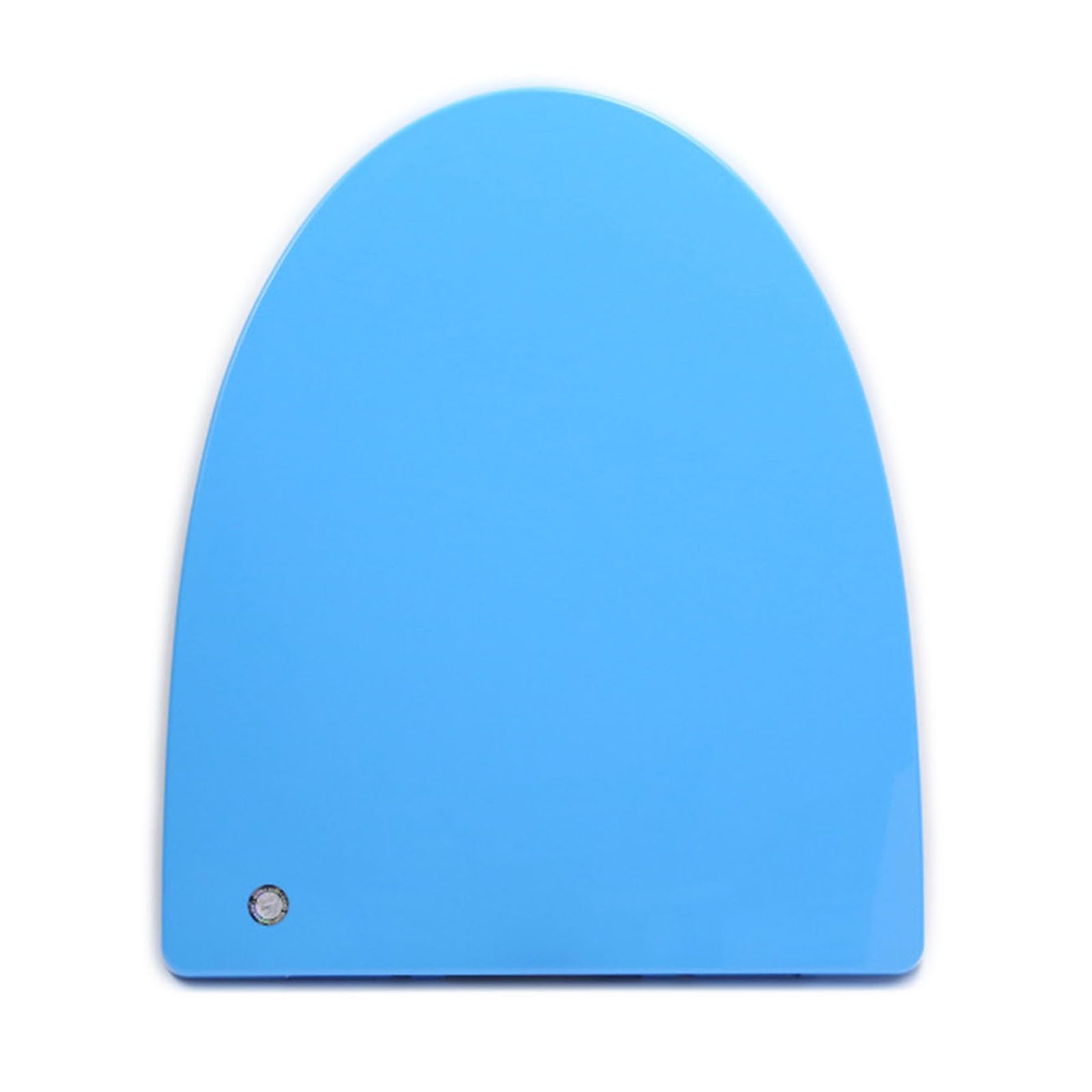 Colored Soft Close Toilet Seat with Quick Release Button, Polypropylene (PP), 360° Adjustable Hinge, Top Fixings, V Shaped, Blue, 45x37cm