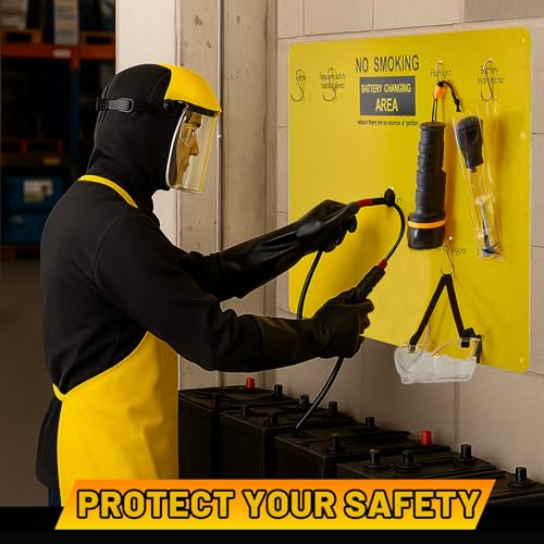 Image of 7 Pcs Complete Forklift Battery Protective Handling PPE Kit