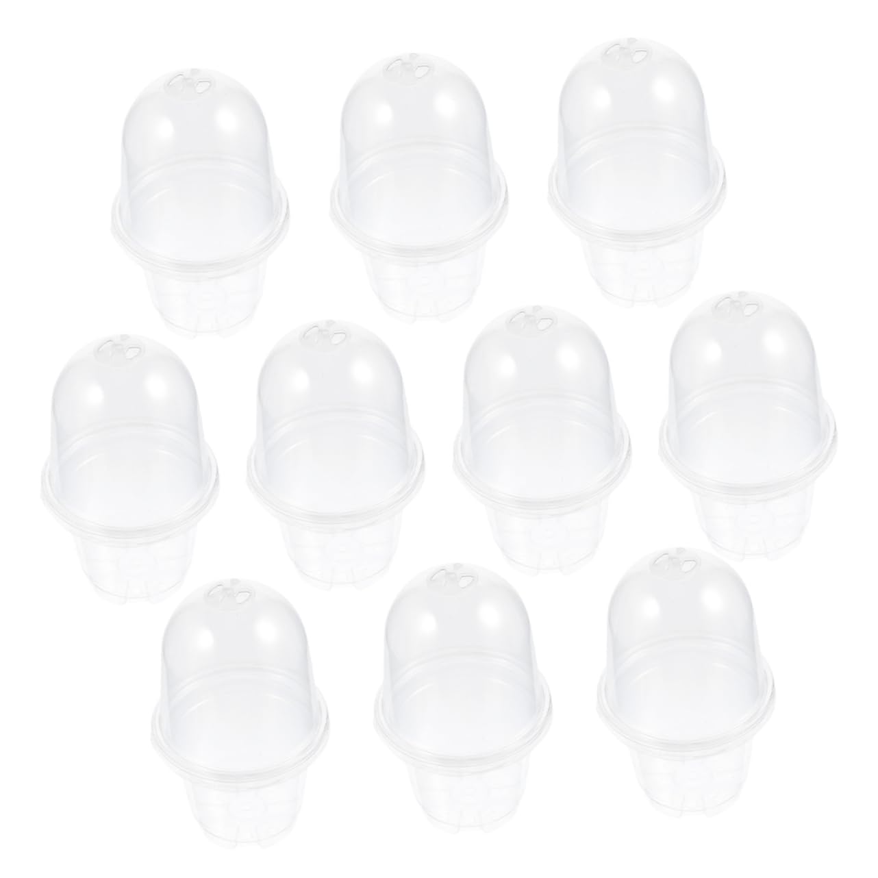 Abaodam 5 Ensembles Pot de Semis Transparent Couvercle de Pots Plastique pour Plantes Potager Extérieur Durable Réutilisable pour Culture de Semences