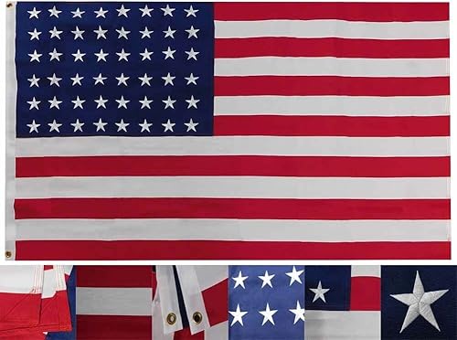 Premium 3x5 Embroidered 48 600D Nylon Flag 3'x5' Grommets