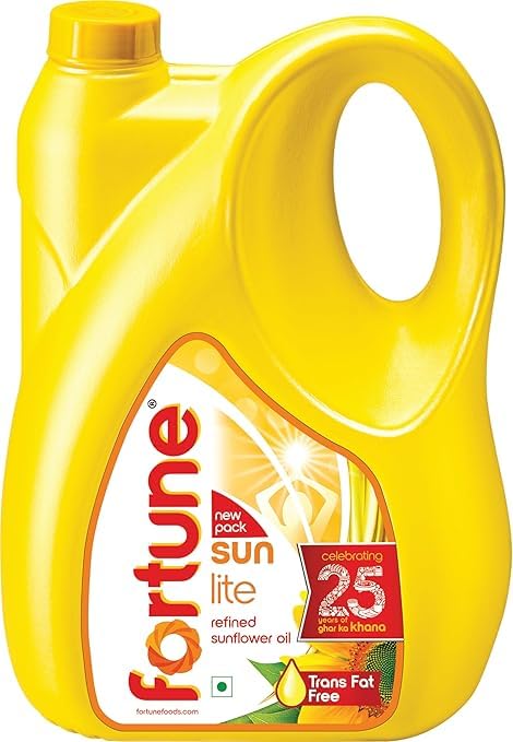 Image of Delight Fortune Sun Lite Refined Sunflower Oil, Trans Fat Free, 5L