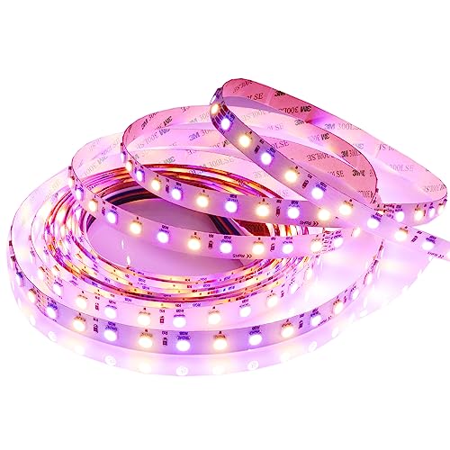 LEDENET RGBW LED Strip Lights RGB+Warm White(2800K-3200K) 360LEDs SMD 5050 DC 24V Multi-Colored LED Tape Lights Flexible LED Rope Lighting 16.4Ft Non-Waterproof for Bedroom Kitchen Decoration
