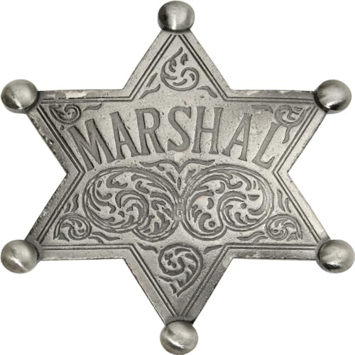 Artisan Owl Marshal Old West Replica Badge - Metal Costume