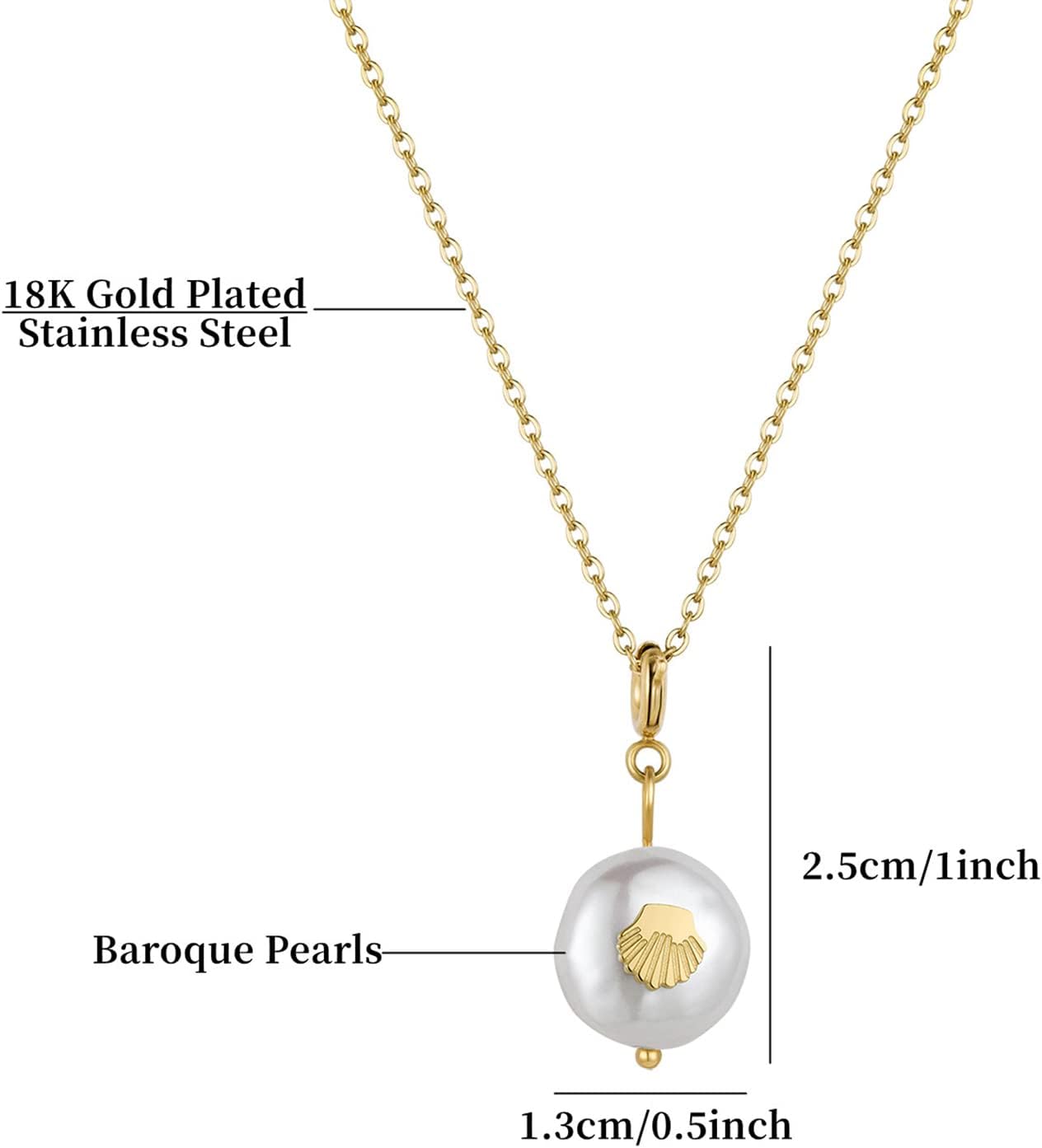 Dainty Pearl Choker Necklace for Women 18K Gold Plated Adjustable Handmade Freshwater Gold Pearl Necklaces - Image 6