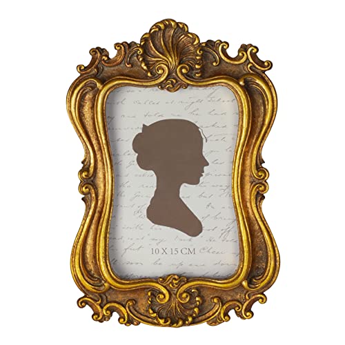 Aels 4X6 Inch Vintage Picture Frame, Elegant Antique Photo Frames With Glass Front, Photo Display, Tabletop & Wall Hanging, Gift Ideas #TOP27
