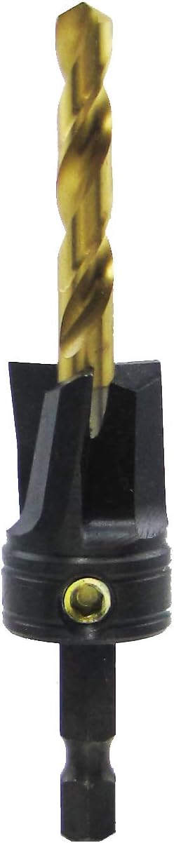 Make it Snappy Tools 1/4 Inch x 3/4 Inch 3-Flute Flat Bottom Counterbore with TiN coated twist drill #34816