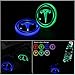 Produktbild Verbesserte LED Auto Getränkehalter Lichter, Logo Cup Halter Matte Pad Wasserdicht, LED innenbeleuchtung Auto Atmosphäre Lampe Dekoration Licht, 7 Farben, USB-Aufladung, 2pcs (fit T-es-la)