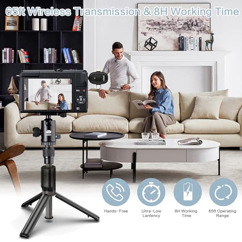 OSA Mini Wireless Lavalier Mikrofon für Kamera und Computer, Arbeitszeit bis zu 9 Stunden, mit abgestufter Rauschunterdrückung, geeignet für Tiktok