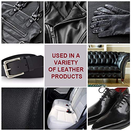 vincente 2 stuks lederen reparatieset, lederlijm, zwart/wit leer, reparatiecrème, performance lederverzorging, krassen repareren voor autostoelen, banken, leren jassen - Image 6